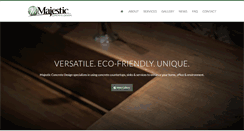 Desktop Screenshot of majesticconcretedesign.com
